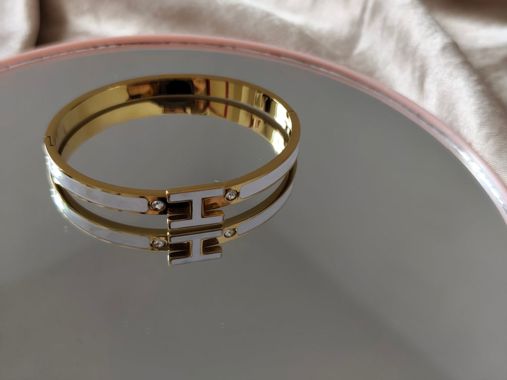 Bracelet "H" blanc